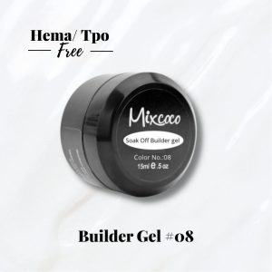 Mixcoco Milk white Builder gel Hema Free 08/ Гел за изграждане млечно бял 08