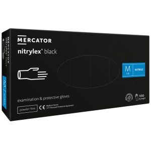 Черни нитрилни ръкавици за еднократна употреба MERCATOR NITRYLEX