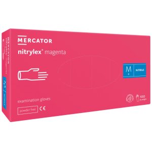 Розови нитрилни ръкавици за еднократна употреба MERCATOR NITRYLEX